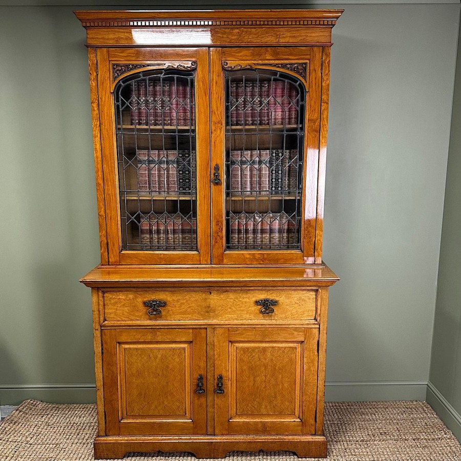 Antique Furniture Antiques World (via WooCommerce) Dressers | Spectacular Large Victorian Oak Antique Bookcase