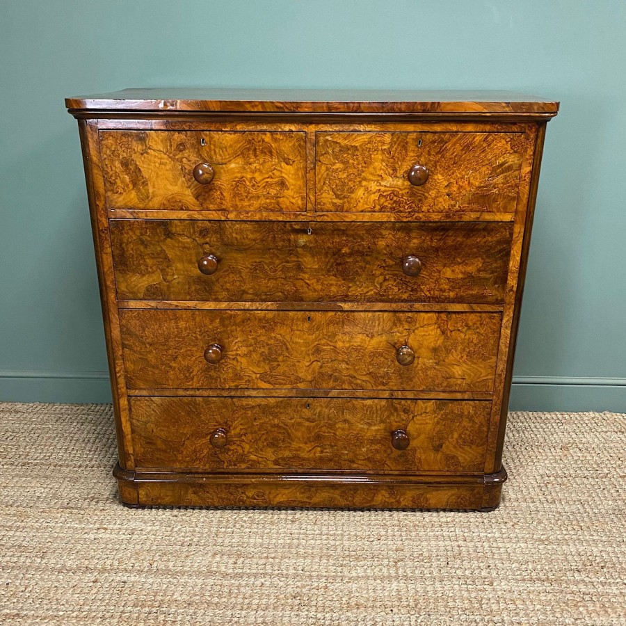 Antique Furniture Antiques World (via WooCommerce) Chest Of Drawers | Spectacular Antique Victorian Walnut Chest Of Drawers