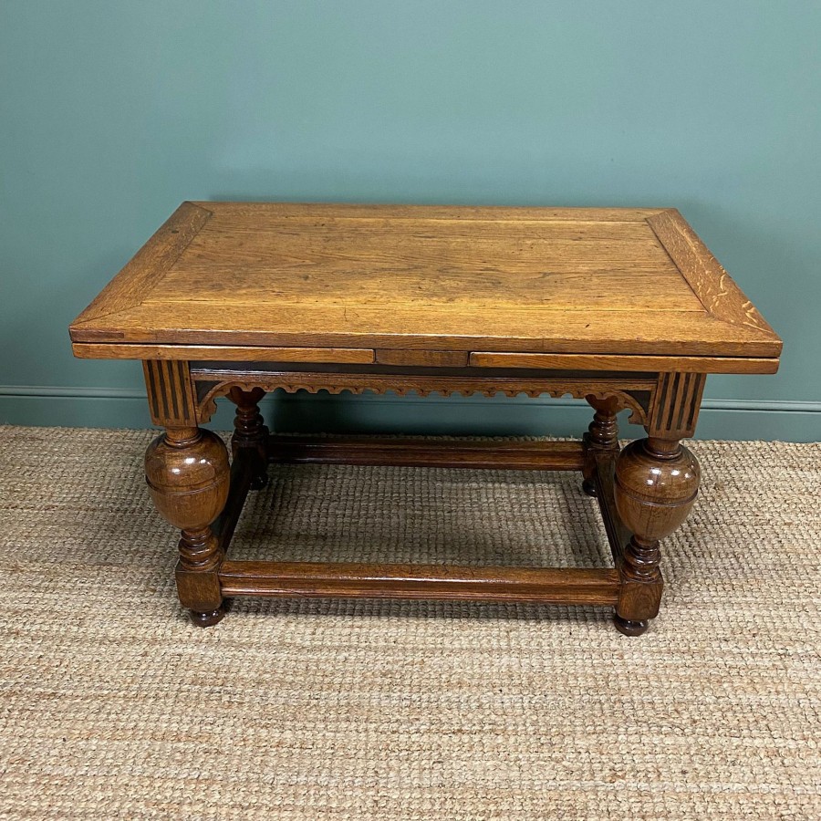 Antique Furniture Antiques World (via WooCommerce) Dining Tables | Unusual Small Extending Antique Refectory Table