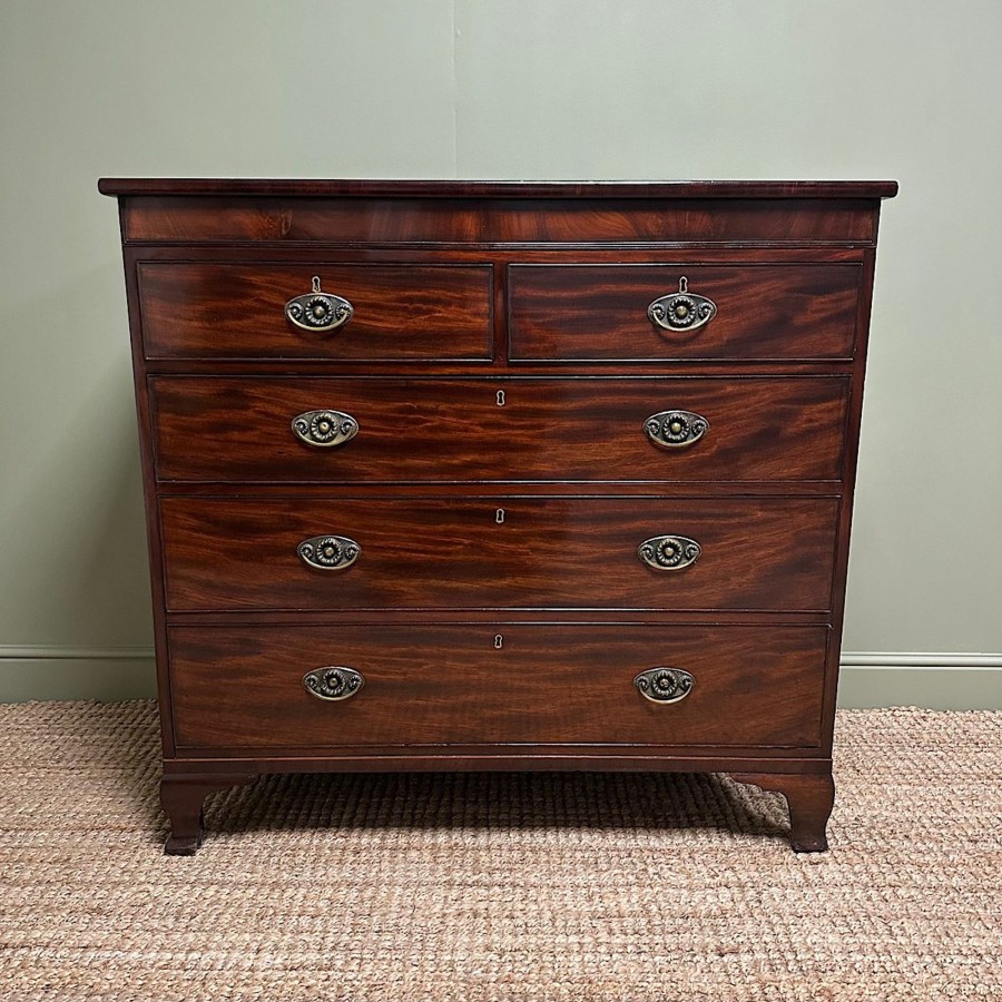 Antique Furniture Antiques World (via WooCommerce) Chest Of Drawers | Beautiful Georgian Antique Mahogany Chest Of Drawers