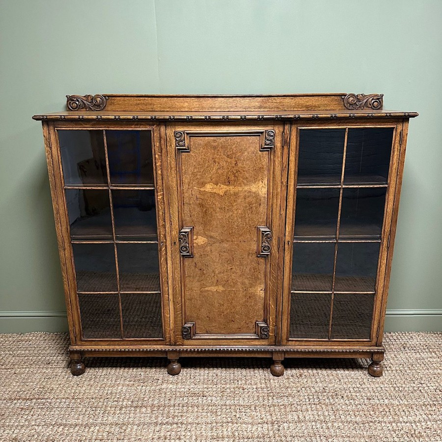 Antique Furniture Antiques World (via WooCommerce) Cupboards & Cabinets | Quality Edwardian Oak Antique Bookcase