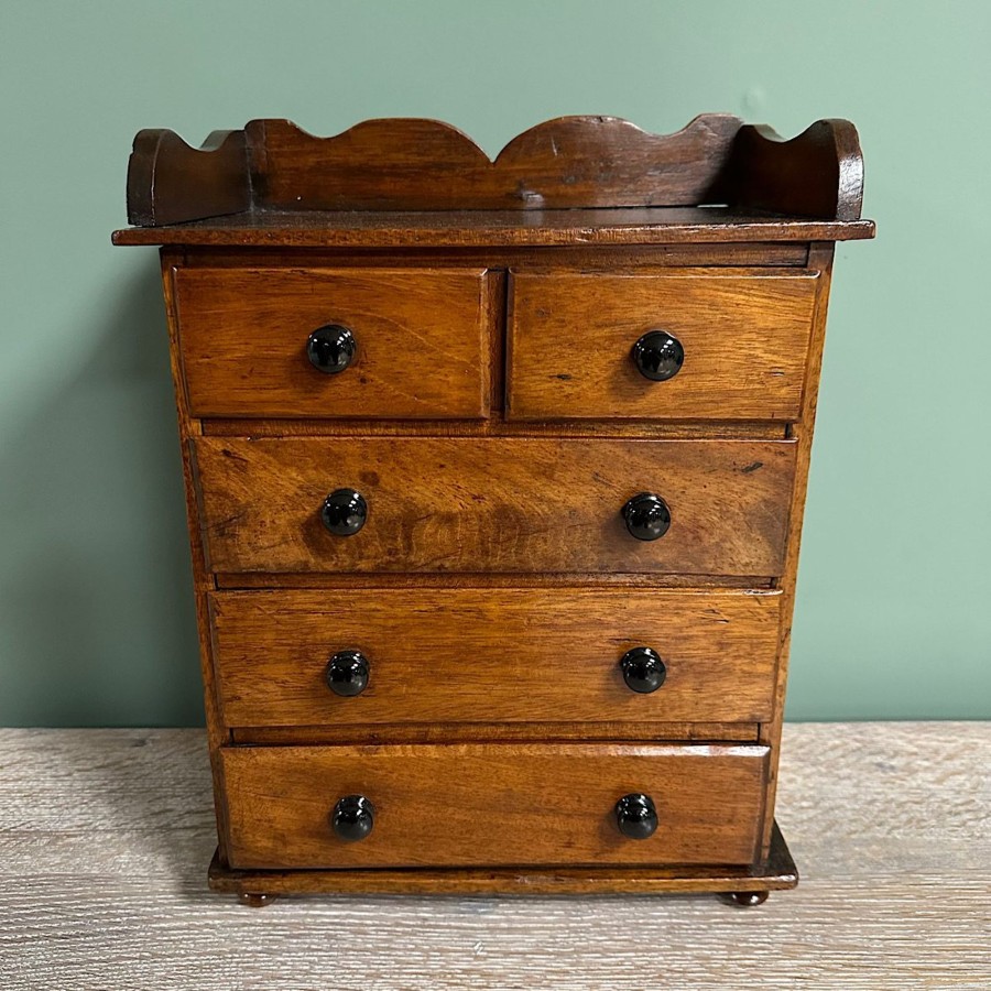 Antique Furniture Antiques World (via WooCommerce) Chest Of Drawers | Stunning Mahogany Antique Apprentice Chest