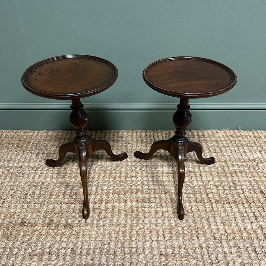 Antique Furniture Antiques World (via WooCommerce) Tables | Quality Antique Edwardian Mahogany Pair Of Occasional Tables