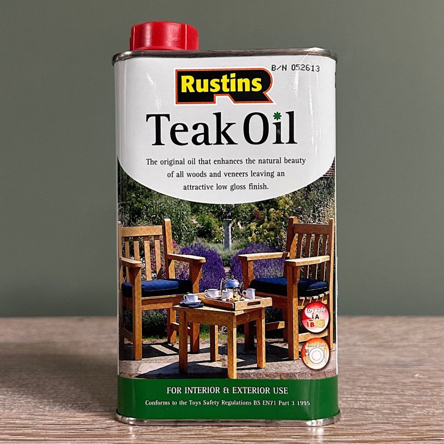 Restoration Materials Antiques World (via WooCommerce) Exterior Wood Oil | Rustins Teak Oil 500Ml