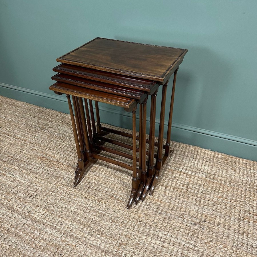 Antique Furniture Antiques World (via WooCommerce) Tables | Stunning Antique Edwardian Nest Of Tables