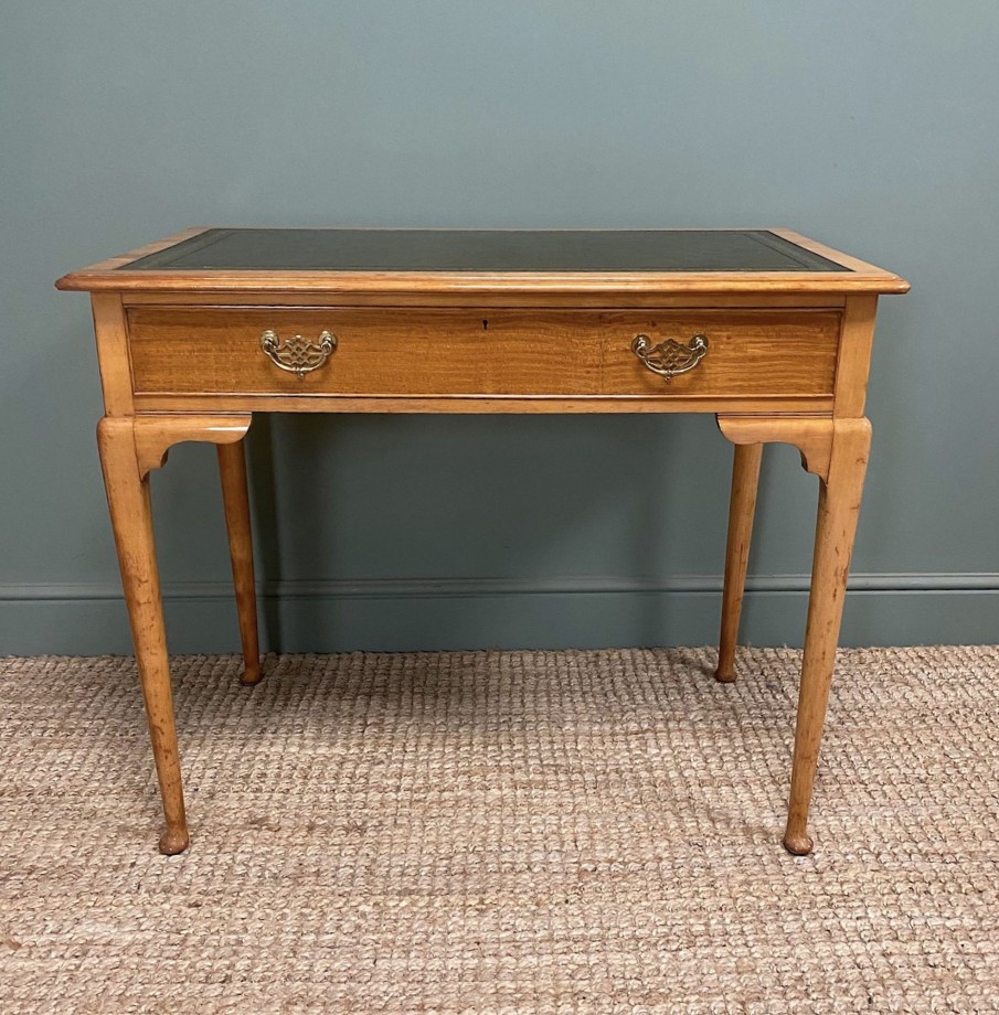 Antique Furniture Antiques World (via WooCommerce) Desks | High Quality Antique Satinwood Writing Table By Gillows