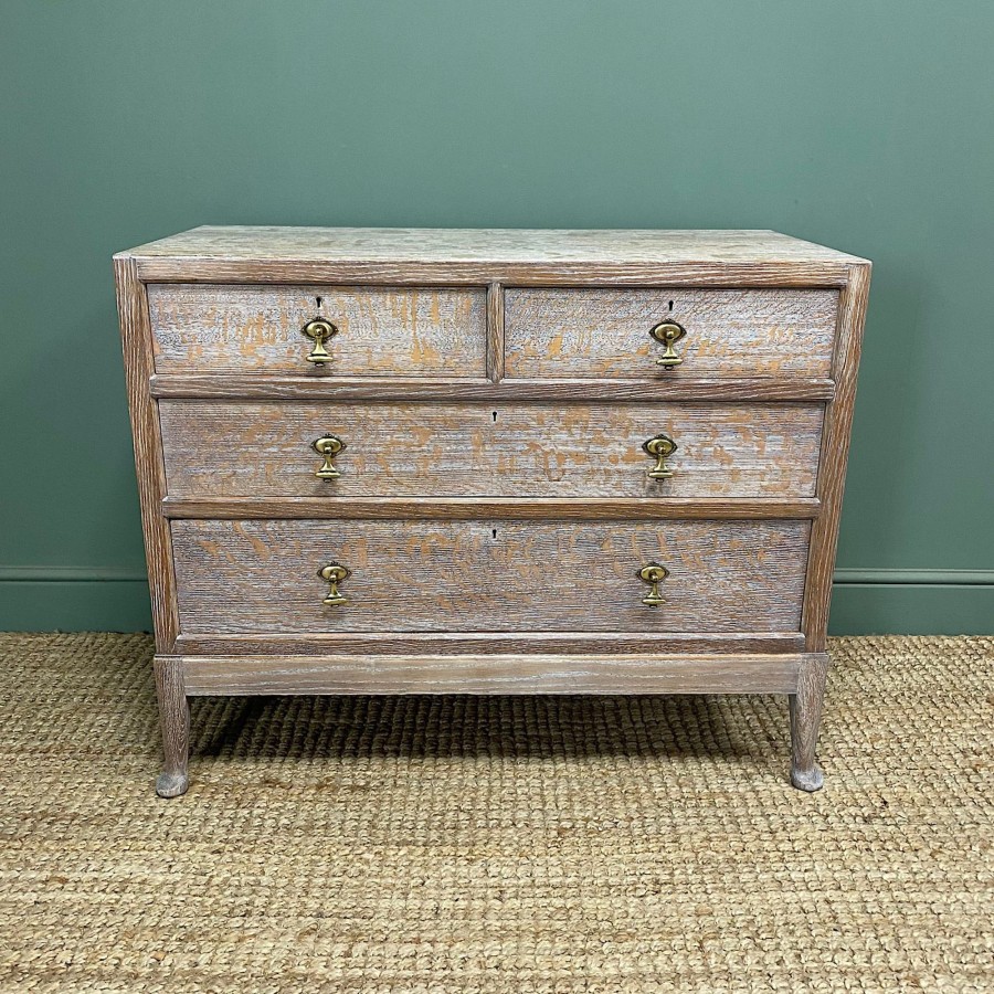 Antique Furniture Antiques World (via WooCommerce) Chest Of Drawers | Superb Heals Design Antique Limed Oak Chest