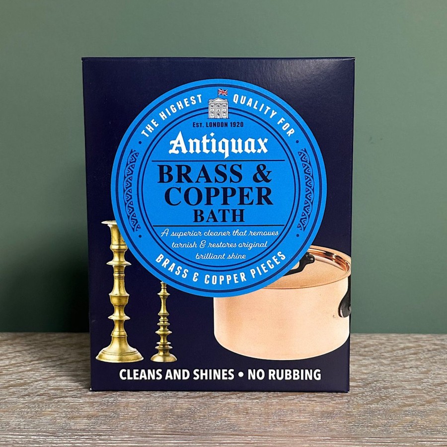 Restoration Materials Antiques World (via WooCommerce) Metal Cleaning / Colouring | Antiquax Brass And Copper Bath- 3 X 50G Sachets