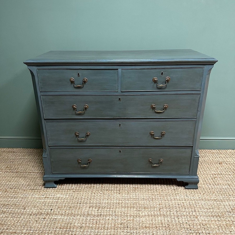 Antique Furniture Antiques World (via WooCommerce) Chest Of Drawers | Quality Antique Painted Georgian Chest Of Drawers