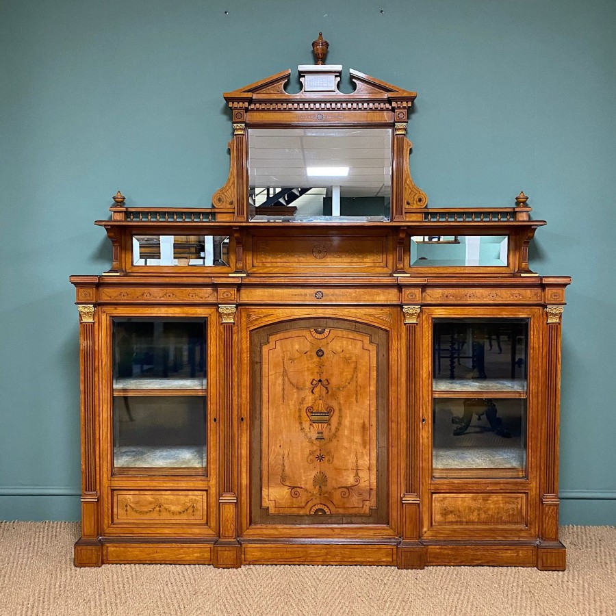 Antique Furniture Antiques World (via WooCommerce) Sideboards | Spectacular Victorian Satinwood Antique Sideboard