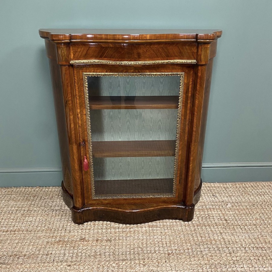 Antique Furniture Antiques World (via WooCommerce) Sideboards | Walnut & Kingwood Victorian Antique Side Cabinet