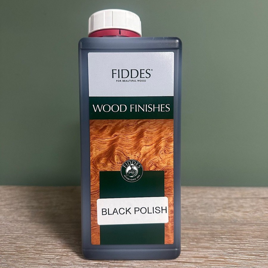 Restoration Materials Antiques World (via WooCommerce) French Polish | Fiddes Black Polish - 1 Litre