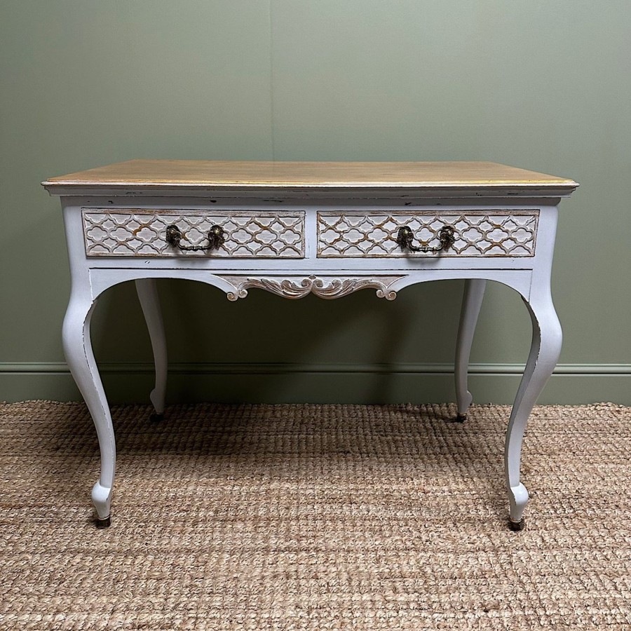 Antique Furniture Antiques World (via WooCommerce) Tables | Decorative Painted Antique Writing Table