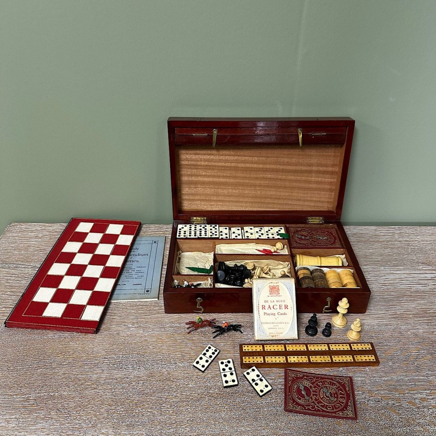 Antique Furniture Antiques World (via WooCommerce) Collectables | Antique Games Compendium Box By F. H. Ayres