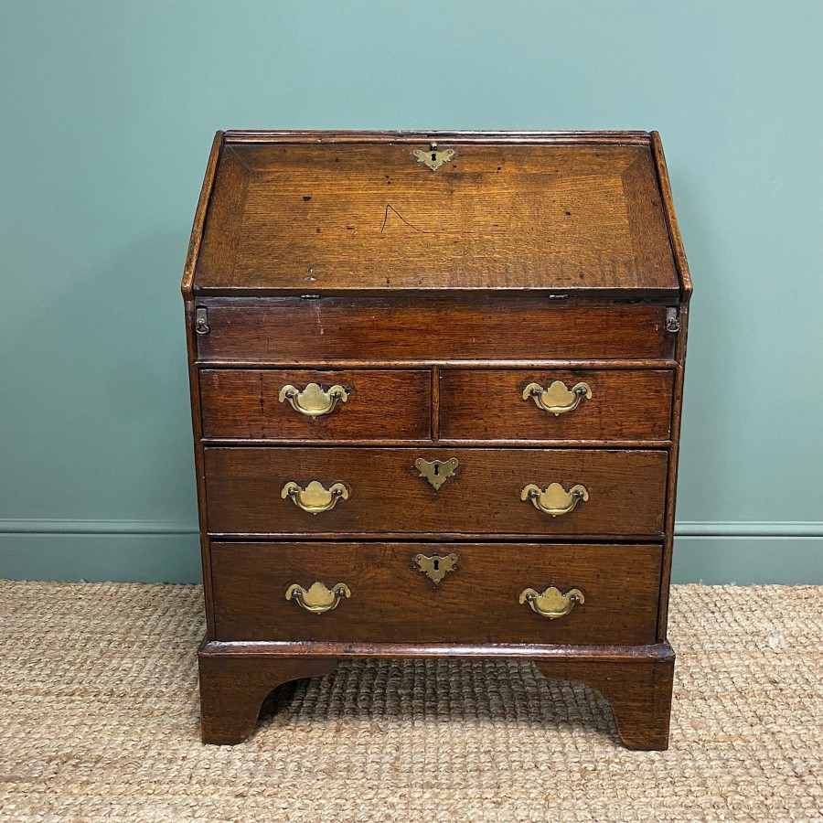 Antique Furniture Antiques World (via WooCommerce) Desks | Quality Antique Georgian Oak Bureau