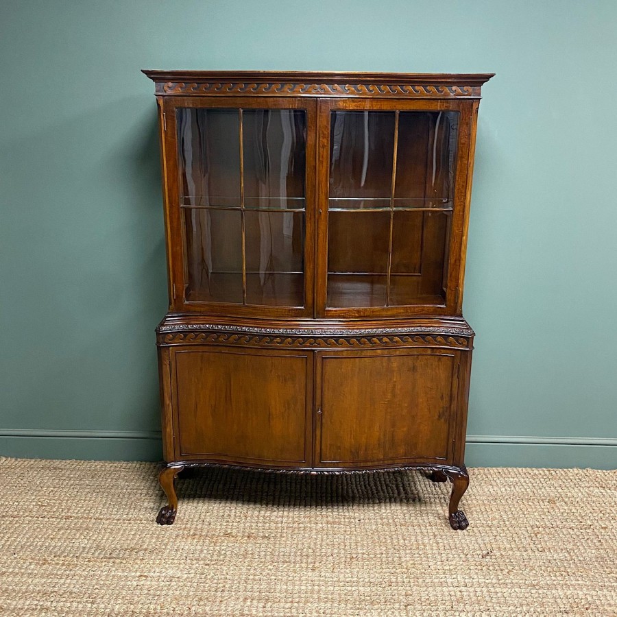 Antique Furniture Antiques World (via WooCommerce) Cupboards & Cabinets | Elegant Antique Edwardian Display Cabinet