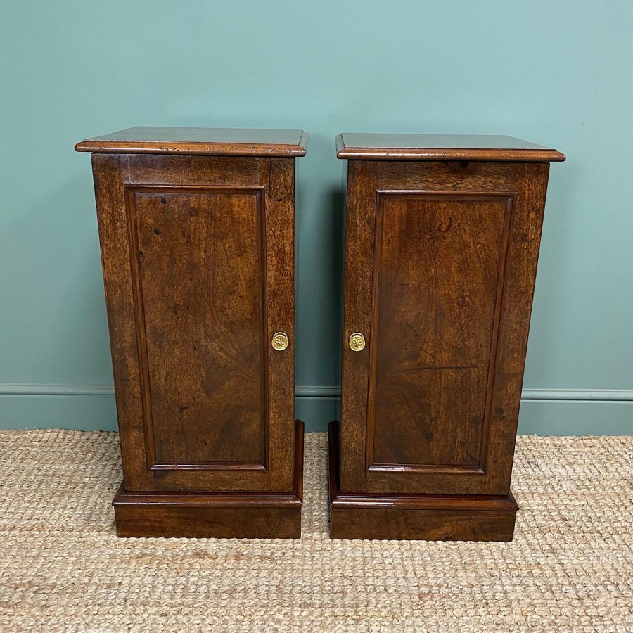 Antique Furniture Antiques World (via WooCommerce) Cupboards & Cabinets | Antique Victorian Mahogany Pair Of Bedside Cabinets