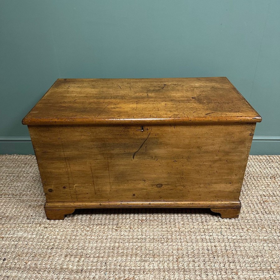 Antique Furniture Antiques World (via WooCommerce) Chest Of Drawers | Antique Victorian Pine Bedding Box / Blanket Box