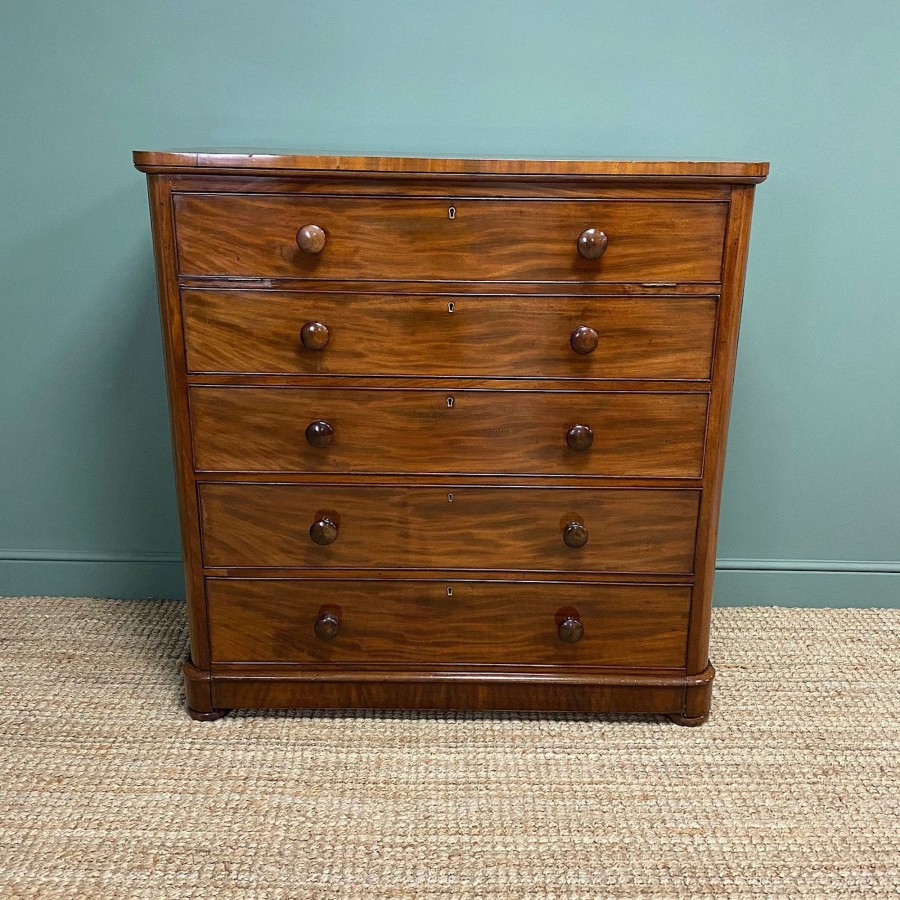 Antique Furniture Antiques World (via WooCommerce) Chest Of Drawers | Tall Antique Victorian Mahogany Chest Of Drawers