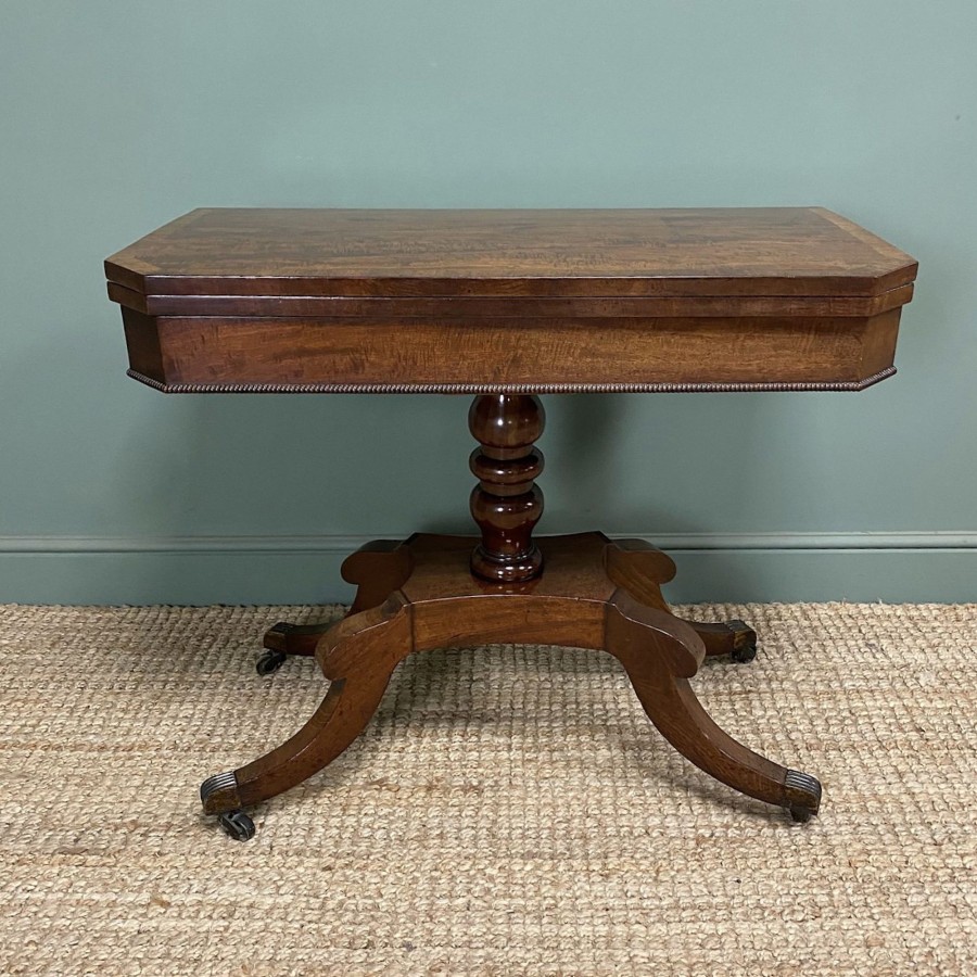 Antique Furniture Antiques World (via WooCommerce) Card / Games Tables | Quality Mahogany Antique Regency Games Table