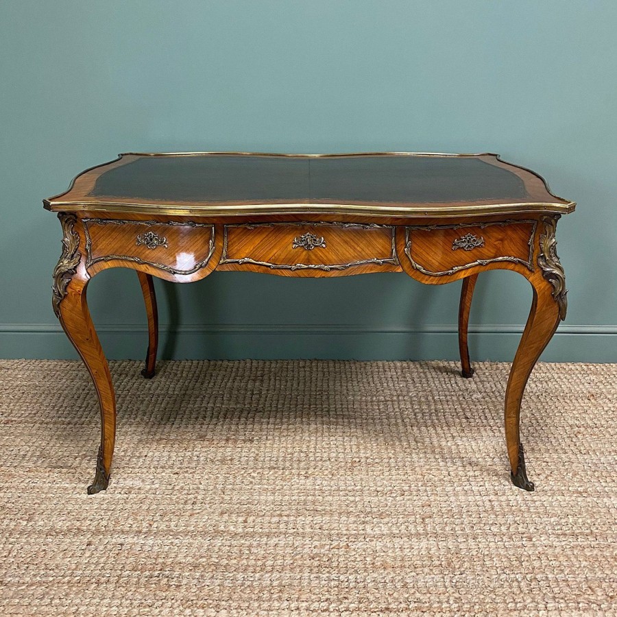 Antique Furniture Antiques World (via WooCommerce) Desks | Spectacular Kingwood Antique Writing Table