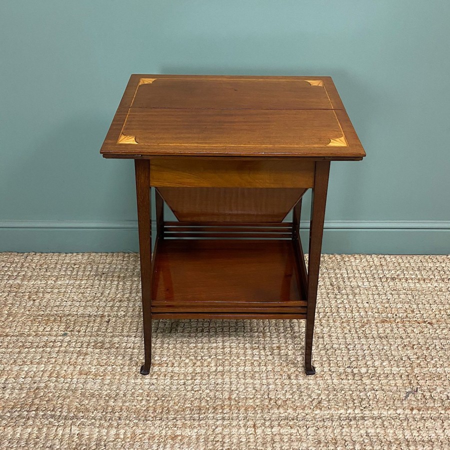 Antique Furniture Antiques World (via WooCommerce) Tables | Edwardian Mahogany Antique Work Table