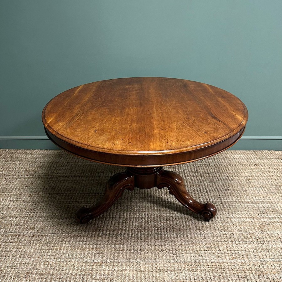 Antique Furniture Antiques World (via WooCommerce) Dining Tables | Beautifully Figured Mahogany Circular Antique Dining Table