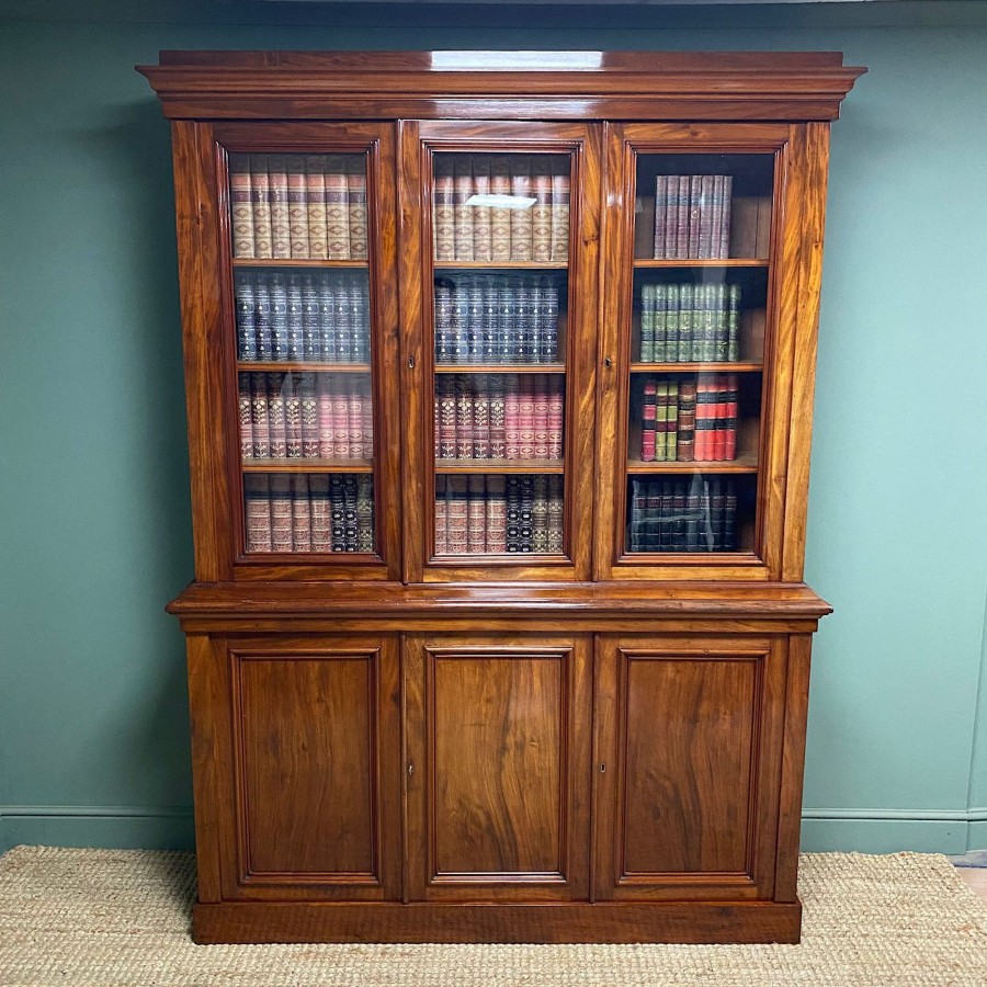 Antique Furniture Antiques World (via WooCommerce) Bookcases | Magnificent Victorian Antique Large Library Bookcase