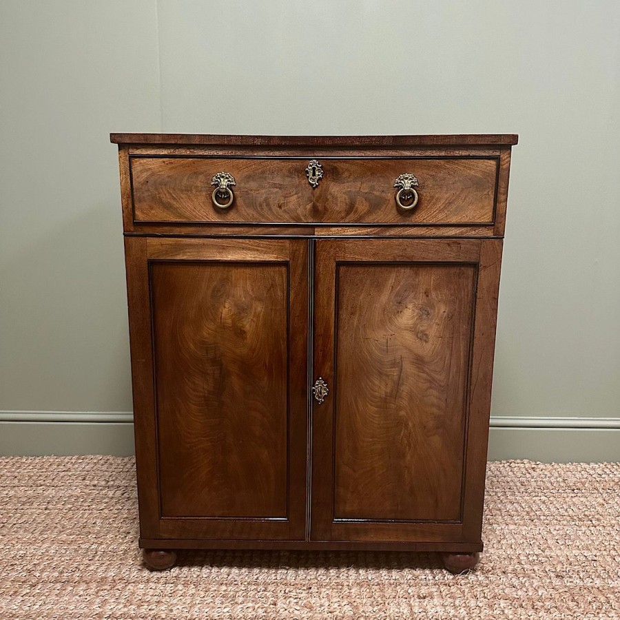 Antique Furniture Antiques World (via WooCommerce) Sideboards | Stunning Small Mahogany Antique Regency Cupboard