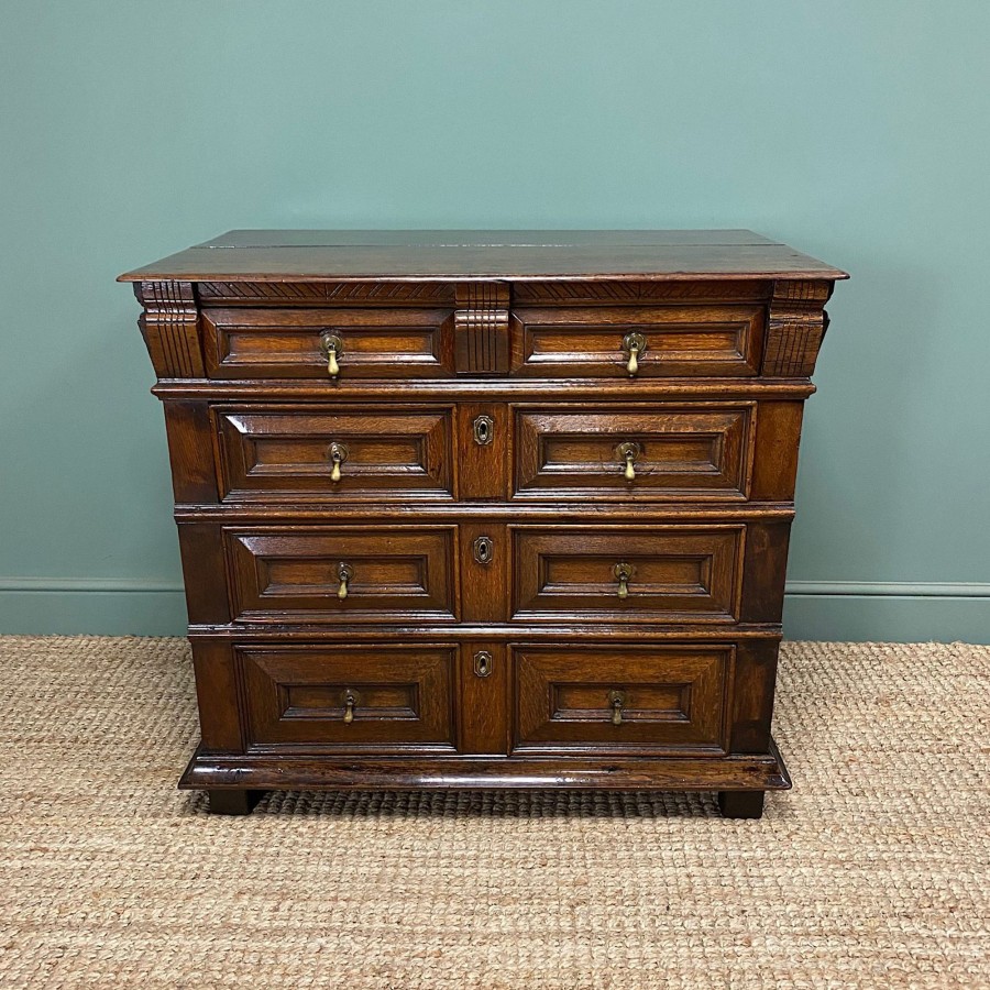 Antique Furniture Antiques World (via WooCommerce) Chest Of Drawers | Quality Oak 17Th Century Chest Of Drawers