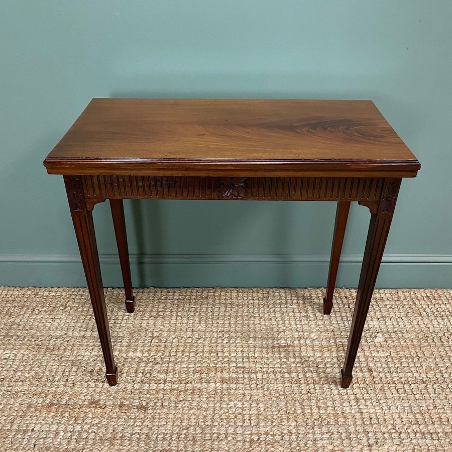 Antique Furniture Antiques World (via WooCommerce) Card / Games Tables | Stunning Antique Edwardian Card Table / Side Table