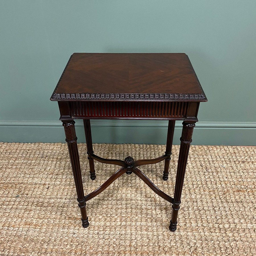 Antique Furniture Antiques World (via WooCommerce) Tables | Edwardian Mahogany Occasional Antique Lamp Table