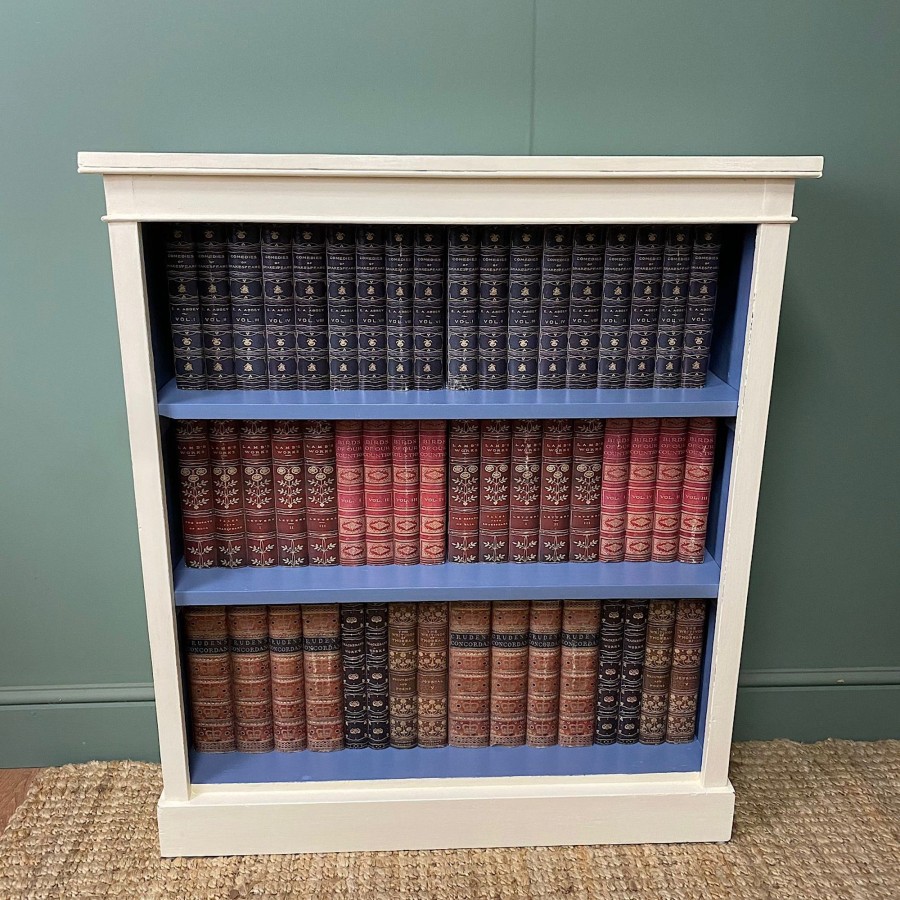 Antique Furniture Antiques World (via WooCommerce) Bookcases | Antique Victorian Painted Open Bookcase