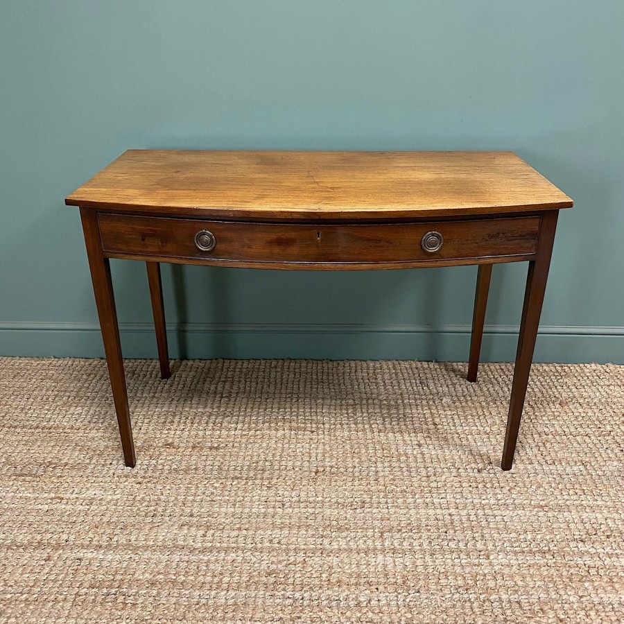 Antique Furniture Antiques World (via WooCommerce) Tables | Large Antique Bow Front Side Table