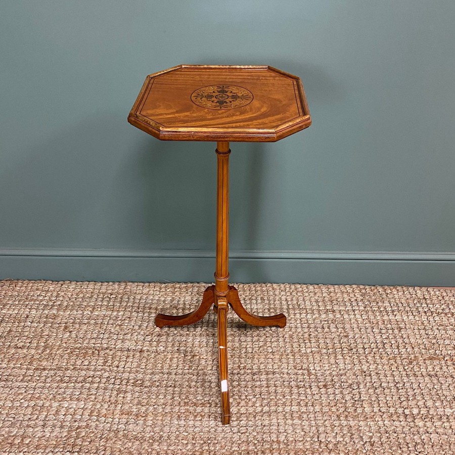 Antique Furniture Antiques World (via WooCommerce) Occasional Tables | Unusual Satinwood Victorian Jardiniere / Side Table