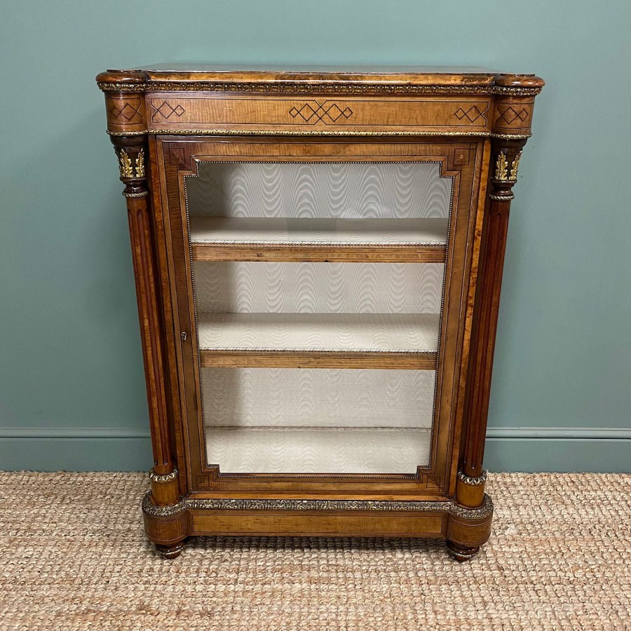 Antique Furniture Antiques World (via WooCommerce) Cupboards & Cabinets | Fine Quality Antique Victorian Walnut Pier Cabinet