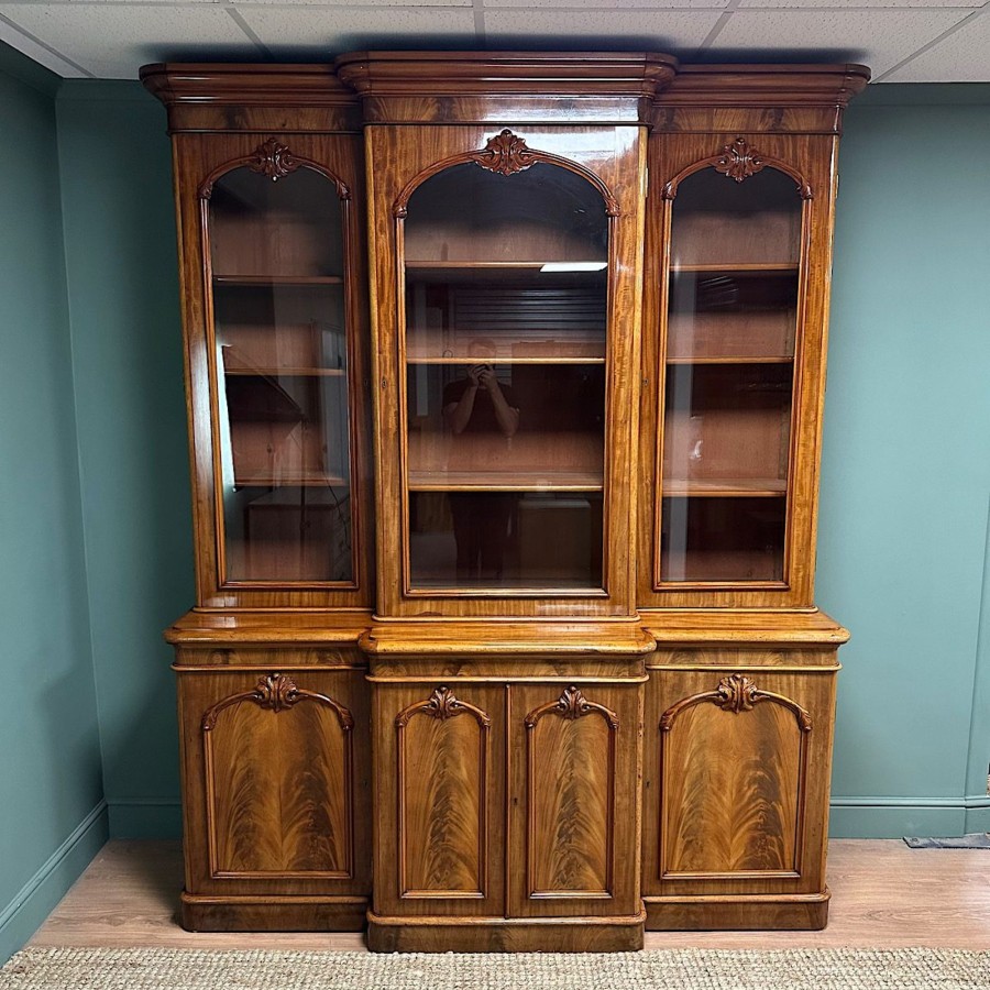 Antique Furniture Antiques World (via WooCommerce) Bookcases | Spectacular Victorian Antique Library Bookcase