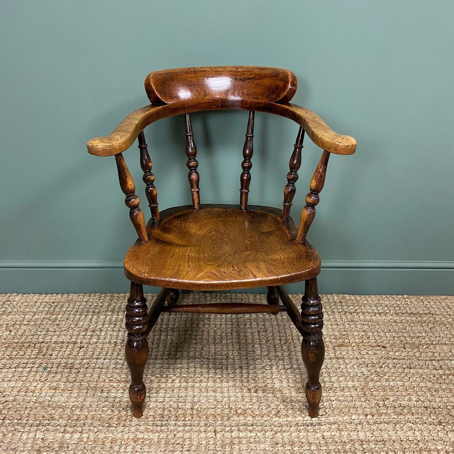 Antique Furniture Antiques World (via WooCommerce) Chairs | Antique Smokers Bow Chair