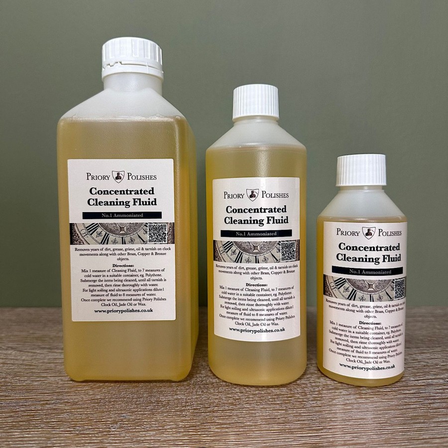 Restoration Materials Antiques World (via WooCommerce) Horological Supplies / Clock Restoration | Clock Cleaning Fluid | Cleans Clock Movements | Ammoniated