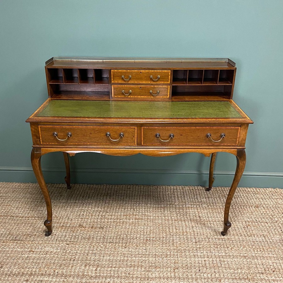 Antique Furniture Antiques World (via WooCommerce) Desks | Fine Quality Edwardian Mahogany Antique Writing Desk