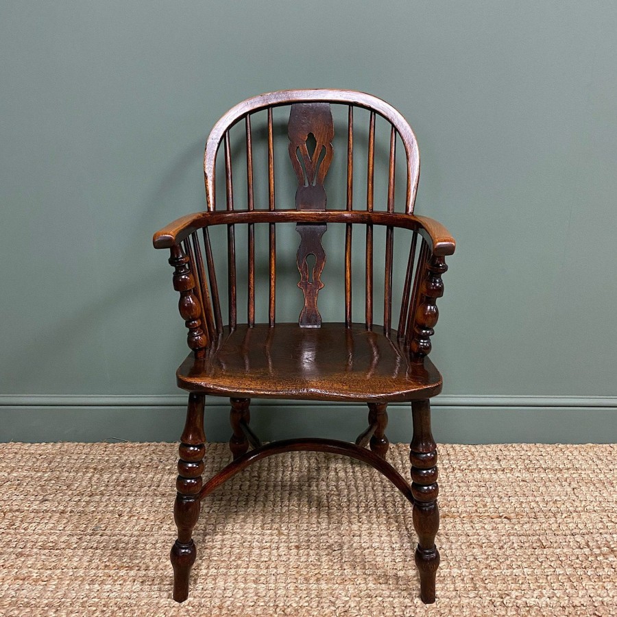 Antique Furniture Antiques World (via WooCommerce) Chairs | Country House Antique Oak And Elm Windsor Chair