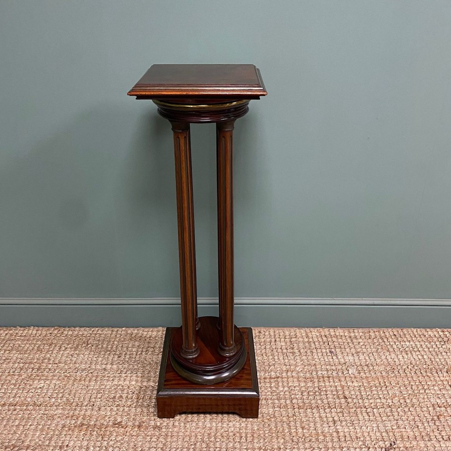 Antique Furniture Antiques World (via WooCommerce) Occasional Tables | Unusual Rotating Antique Bust Stand / Plant Stand