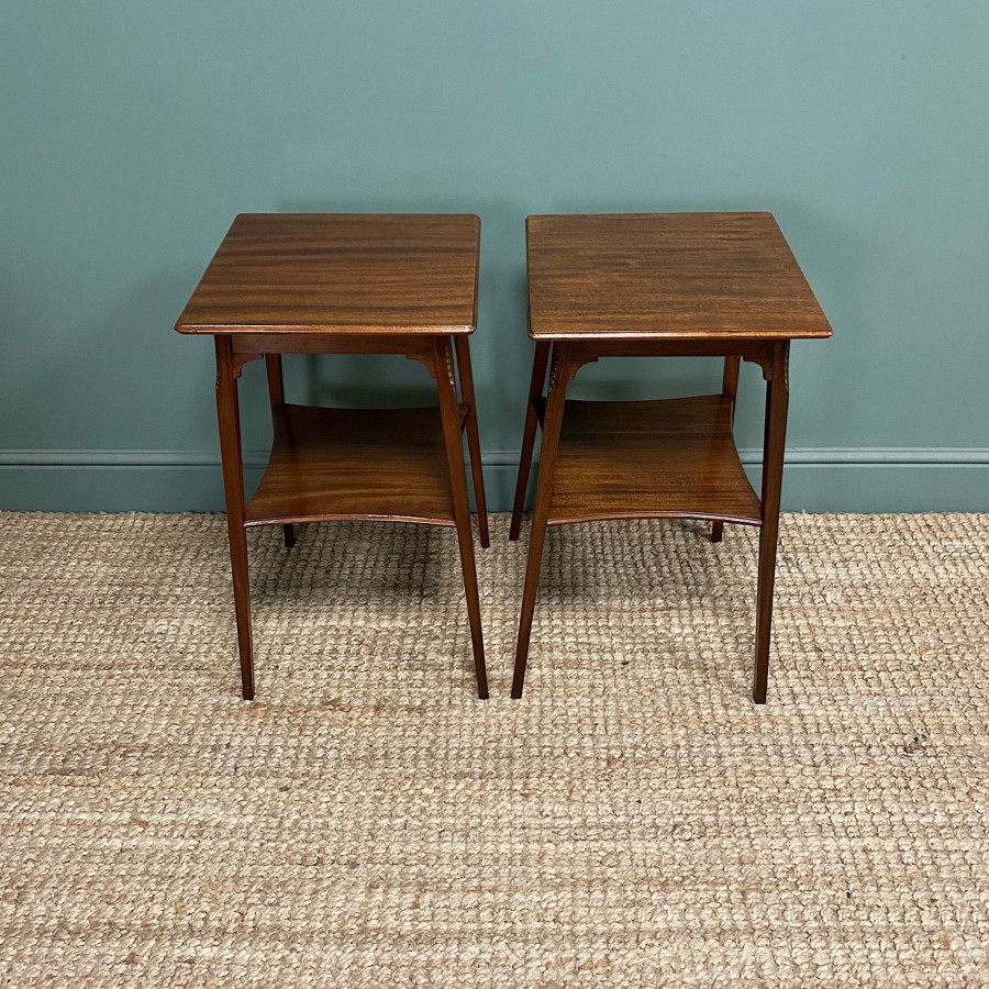 Antique Furniture Antiques World (via WooCommerce) Tables | Superb Pair Of Antique Side Tables / Lamp Tables