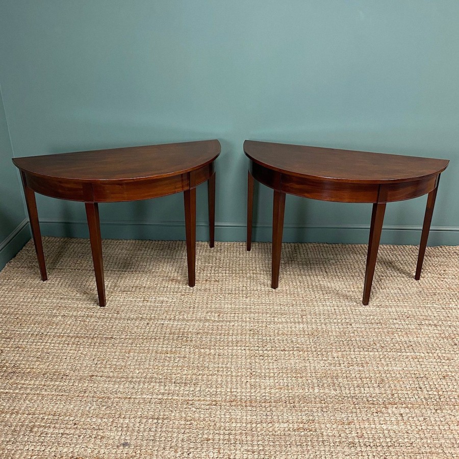 Antique Furniture Antiques World (via WooCommerce) Tables | Pair Of Georgian Mahogany Antique Console Tables