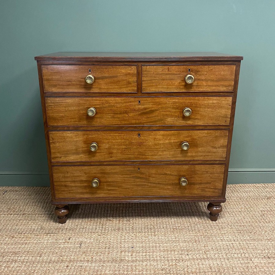 Antique Furniture Antiques World (via WooCommerce) Chest Of Drawers | Quality Regency Mahogany Antique Chest Of Drawers