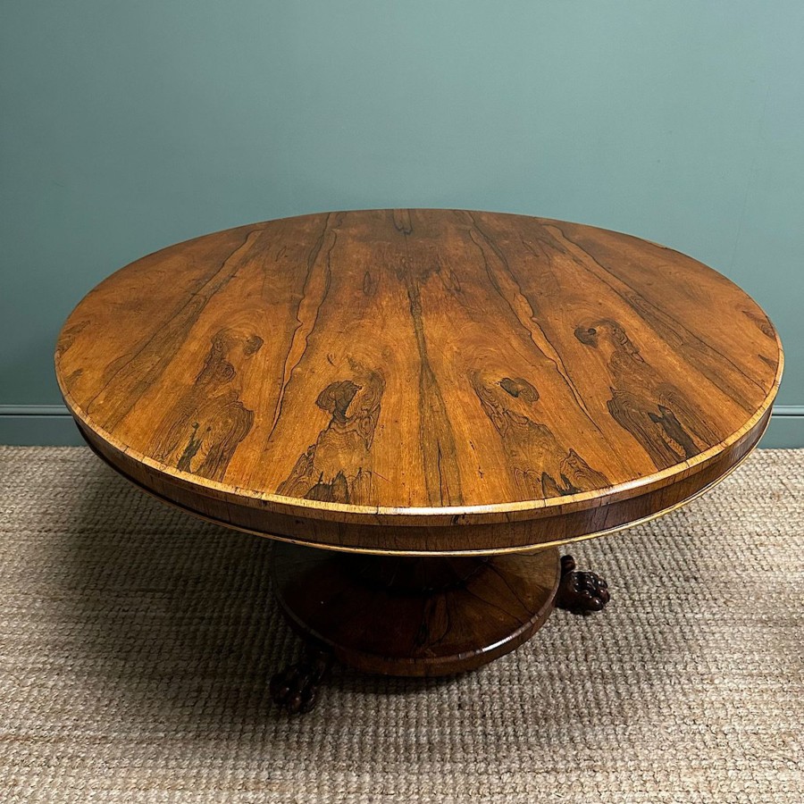 Antique Furniture Antiques World (via WooCommerce) Dining Tables | Striking Circular Antique William Iv Dining Table