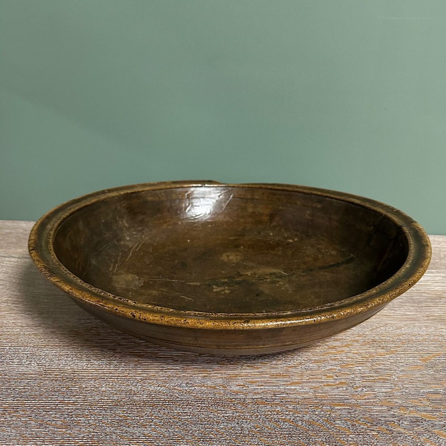 Antique Furniture Antiques World (via WooCommerce) Collectables | Decorative 19Th Century Ring Turned Antique Sycamore Bowl