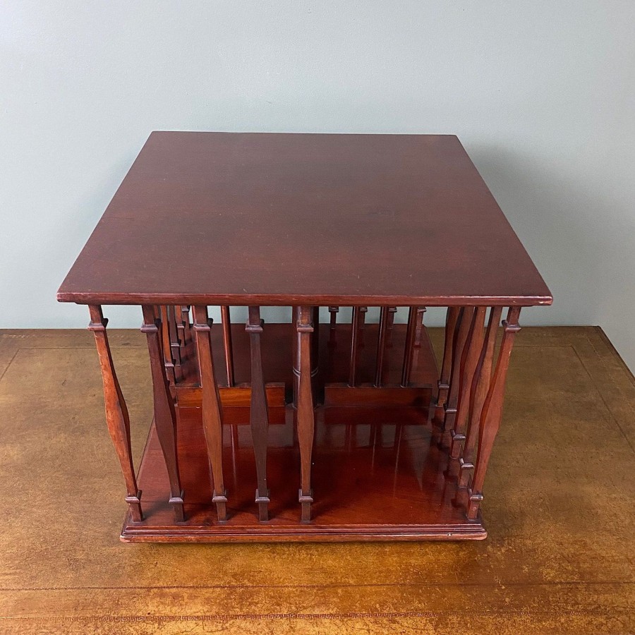 Antique Furniture Antiques World (via WooCommerce) Collectables | Edwardian Revolving Antique Book Stand