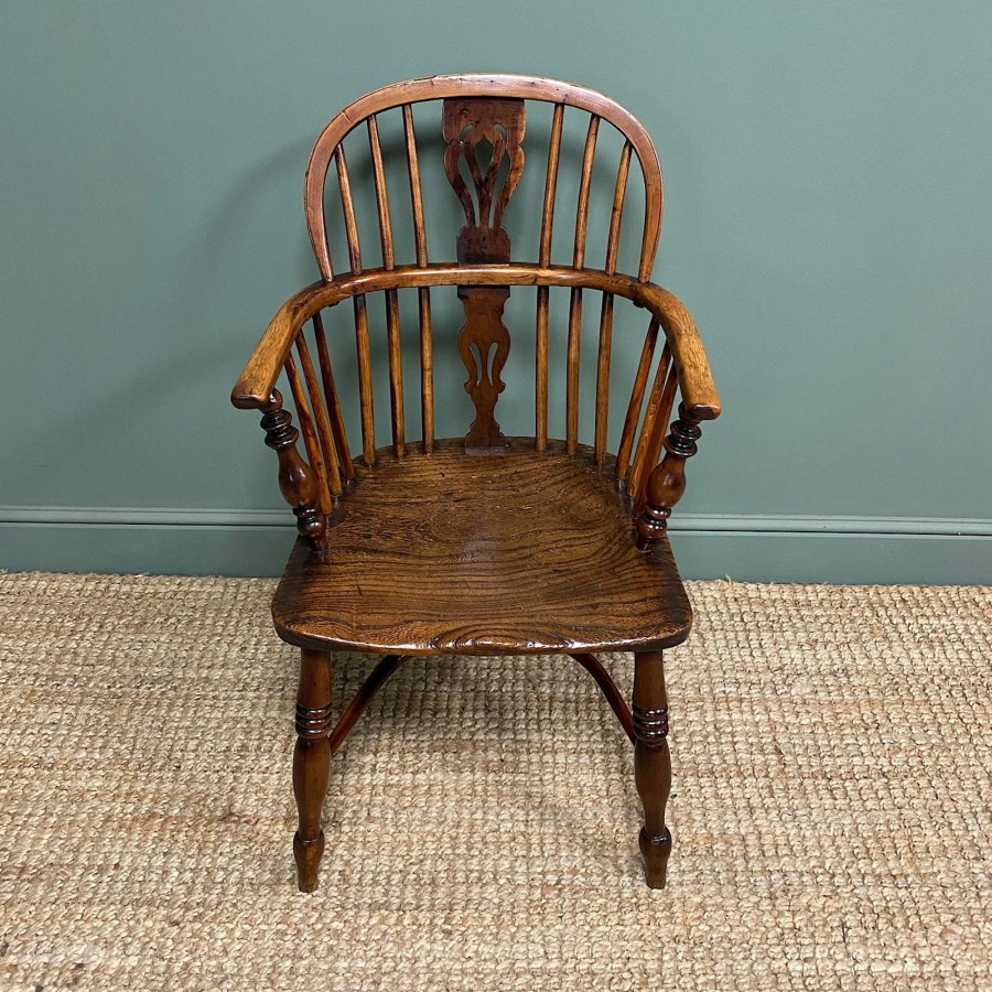 Antique Furniture Antiques World (via WooCommerce) Chairs | Quality Antique Country House Elm And Yew Windsor Chair