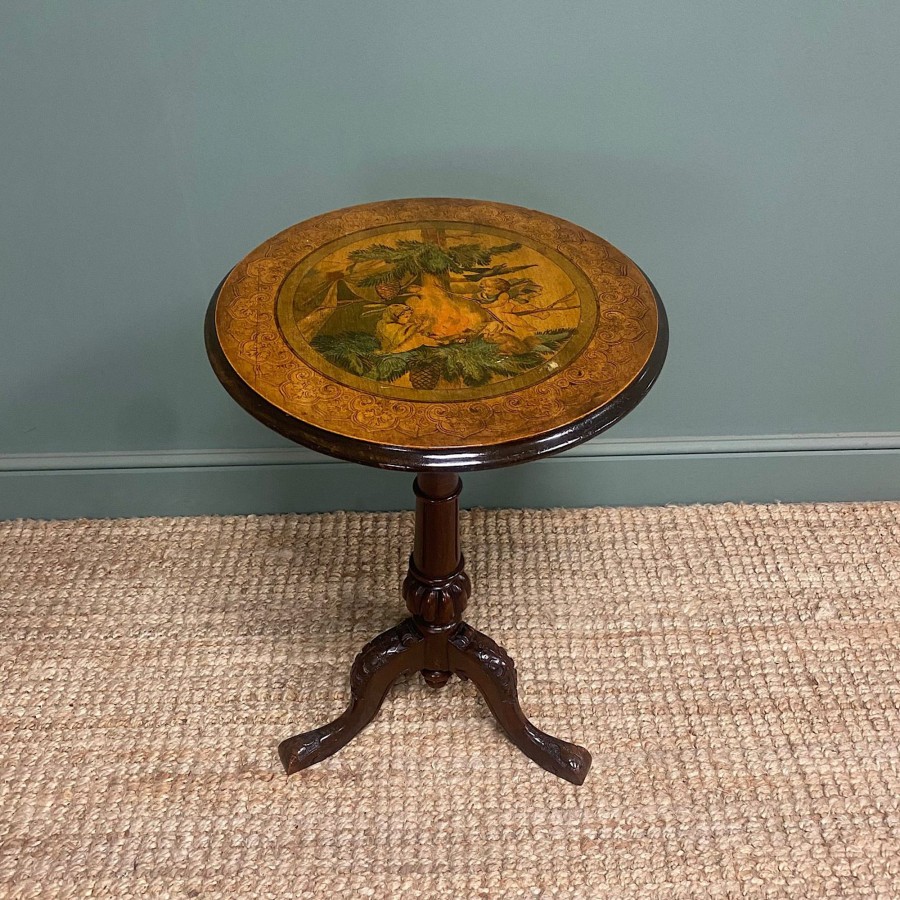 Antique Furniture Antiques World (via WooCommerce) Tables | Elegant Victorian Antique Walnut Occasional Table